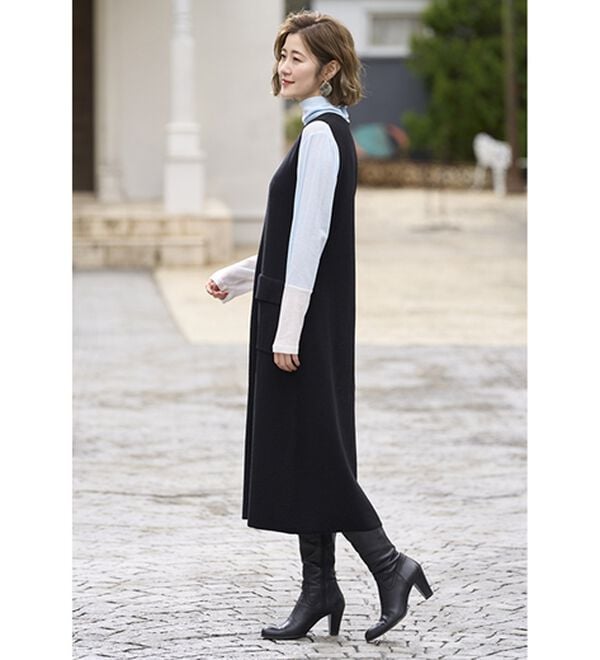 BELLUNA（ベルーナ）の「綿１００％ニットジャンパースカート（ジャンパースカート）」｜詳細画像