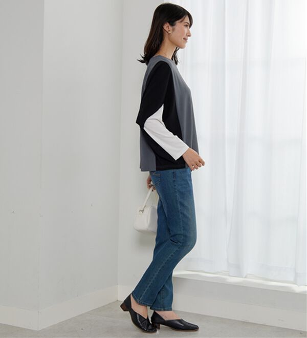 BELLUNA（ベルーナ）の「体型カバー！ポンチョプルオーバー（カットソー）」｜詳細画像