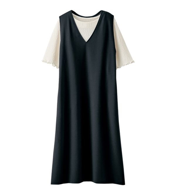 BELLUNA（ベルーナ）の「Ｖネックジャンパースカートアンサンブル（チュニック）」｜詳細画像