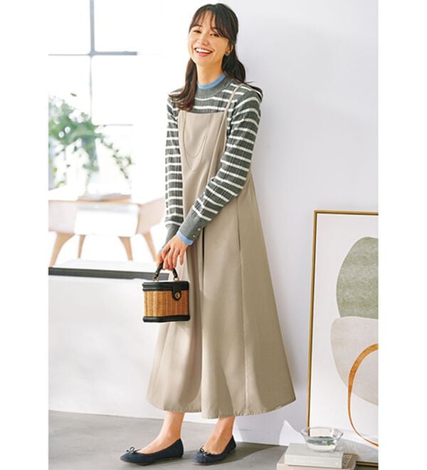 BELLUNA（ベルーナ）の「麻調ジャケット&times;キャミワンピアンサンブル（その他ワンピース）」｜詳細画像