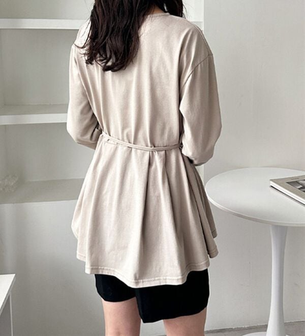 リボン付きペプラムカットソー - ベルーナ【公式】