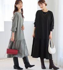 Viola e Viola（ヴィオラ エ ヴィオラ）の「丈が選べる　ティアードスウェットワンピース（カットソーワンピース）」