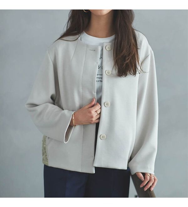 RANAN（ラナン）の「異素材使いブルゾン（ブルゾン）」｜詳細画像