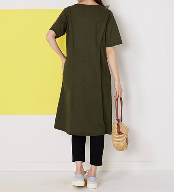 BELLUNA（ベルーナ）の「ヒンヤリ！タック使いかのこワンピース（カットソーワンピース）」｜詳細画像