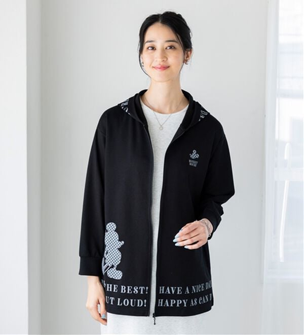 BELLUNA（ベルーナ）の「＜Ｄｉｓｎｅｙ＞【ミッキー】ロゴプリント裏メッシュパーカー（パーカー）」｜詳細画像