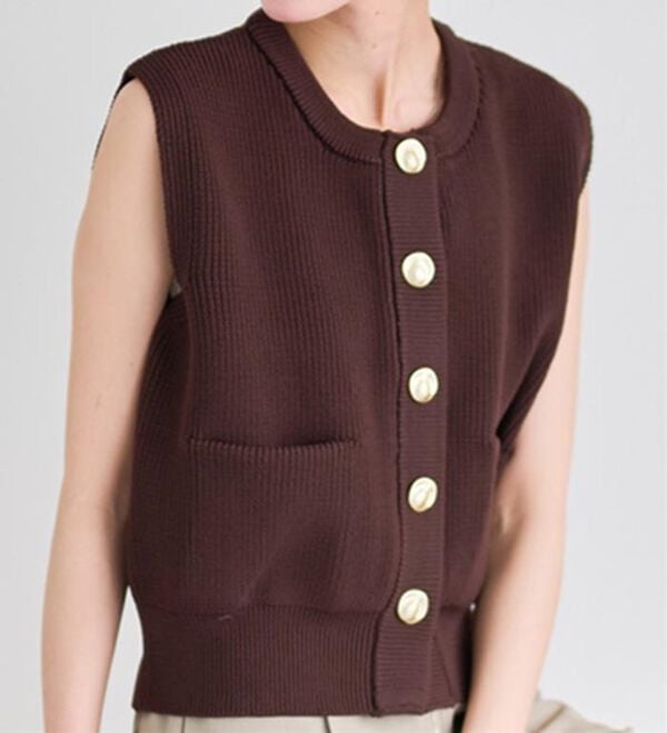 RANAN（ラナン）の「ニュアンスボタンニットベスト（ベスト）」｜詳細画像