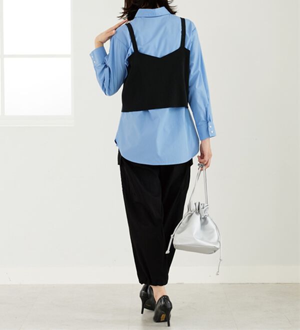 BELLUNA（ベルーナ）の「ニットビスチェ&times;シャツアンサンブル（アンサンブル）」｜詳細画像