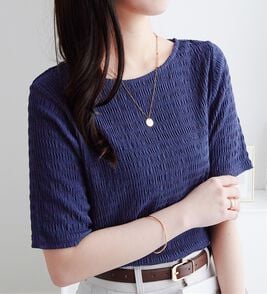 Viola e Viola（ヴィオラ エ ヴィオラ）の「ポコポコ素材Ｔシャツ（カットソー）」