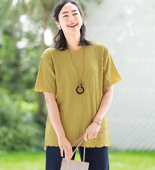 ルフラン（ルフラン）の「メロウ使いジャカードＴ（カットソー）」｜詳細画像