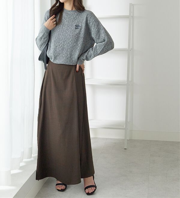 alotta（アロッタ）の「【ＵＭＢＲＯ】ミニケーブルニットトップス（ニット・セーター）」｜詳細画像