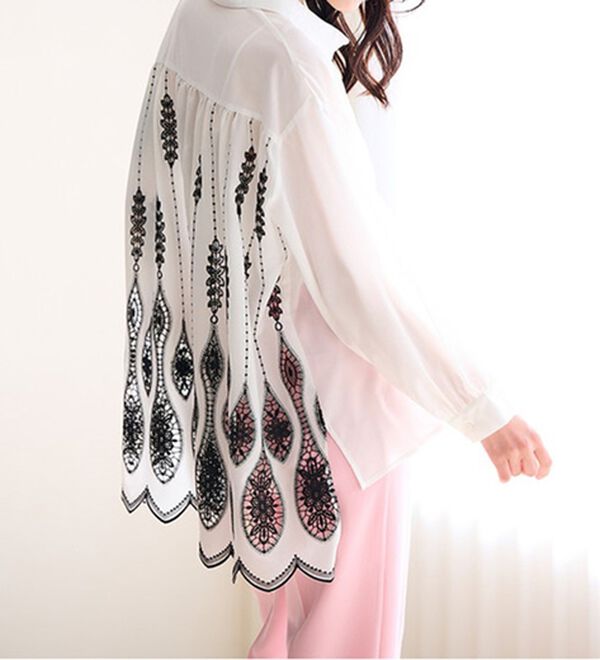 RANAN（ラナン）の「バックレースチュニックブラウス（ブラウス）」｜詳細画像