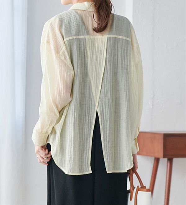 RANAN（ラナン）の「バックスリットシアーシャツ（シャツ）」｜詳細画像