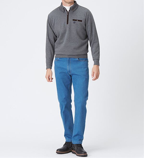 「＜ニコル　モリソン＞暖か衿デザイントレーナー（メンズトレーナー）」｜詳細画像