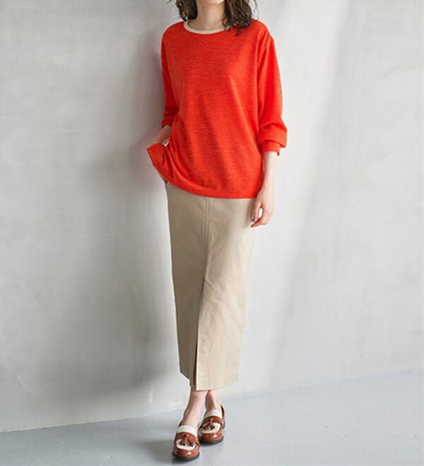 RANAN（ラナン）の「配色使いニットソープルオーバー（カットソー）」｜詳細画像