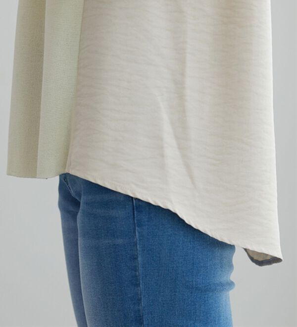 BELLUNA（ベルーナ）の「ニット切替袖タックプルオーバー（ニット・セーター）」｜詳細画像