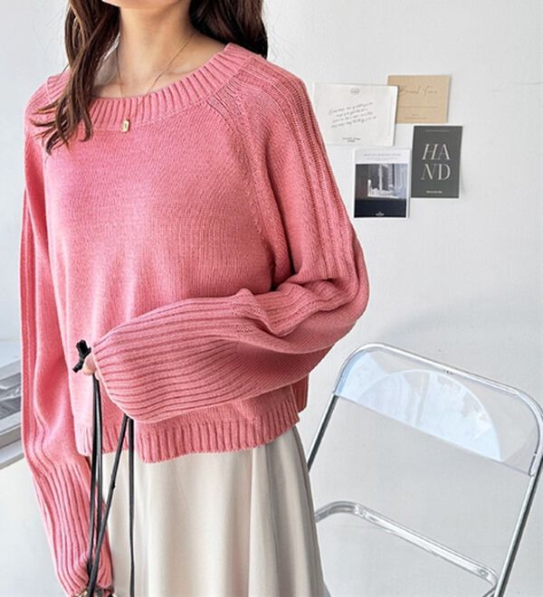 GeeRA（ジーラ）の「ショート丈オフショルニット（ニット・セーター）」｜詳細画像