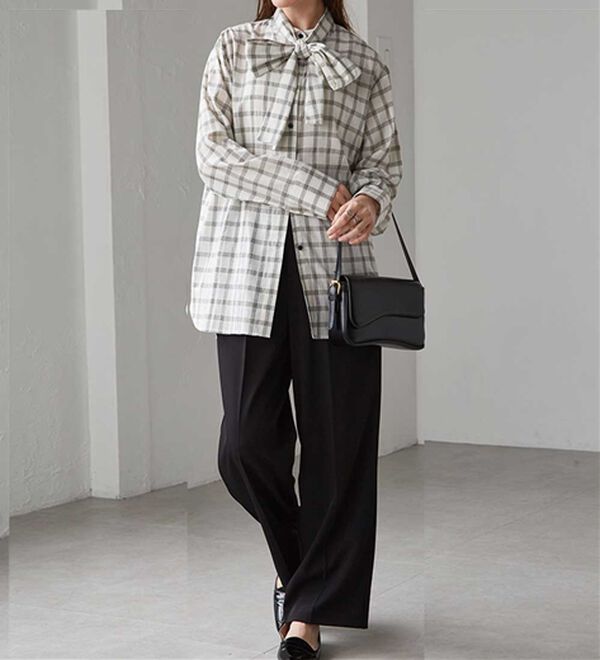 RANAN（ラナン）の「２ｗａｙボウタイチェックシャツ（シャツ）」｜詳細画像