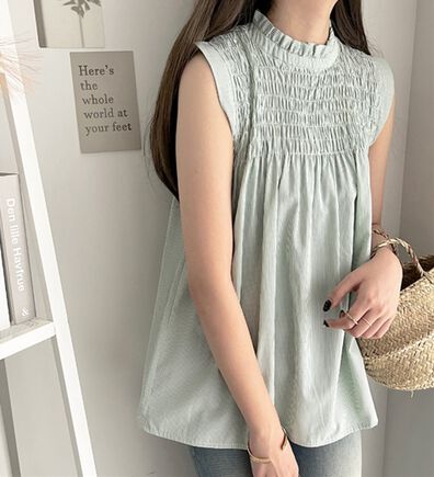 GeeRA（ジーラ）の「ストライプシャーリングブラウス（アンサンブル）」