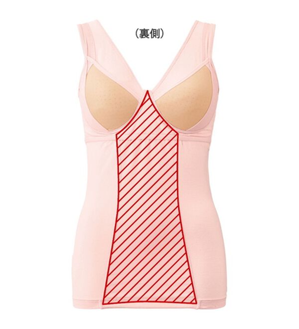 「【３色組】ノンワイヤーなのに綺麗見えカップ付インナー（肌着・インナーウェア）」｜詳細画像