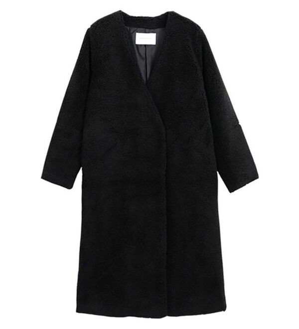 ノーカラーボアコート - ベルーナ【公式】