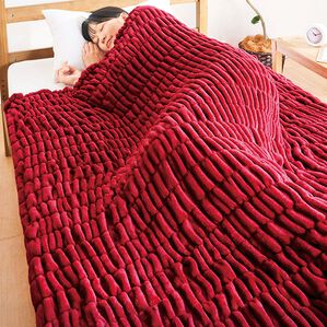 iellio（イエリオ）の「フランネルくしゅくしゅ吸湿発熱毛布（毛布・ブランケット）」｜詳細画像