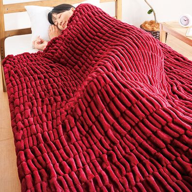 iellio（イエリオ）の「フランネルくしゅくしゅ吸湿発熱毛布（毛布・ブランケット）」