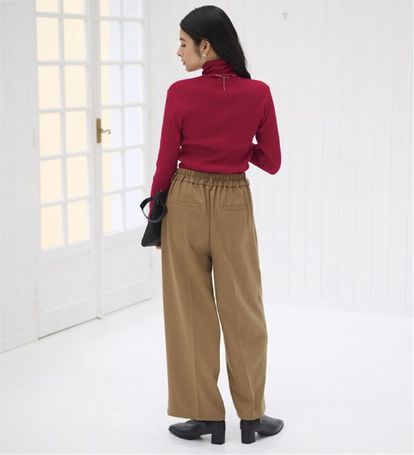 BELLUNA（ベルーナ）の「ハピネスコットン１００％&times;吸湿発熱リブタートルニット＜＆ｃｏｃｏｃｈｉ＞（ニット・セーター）」｜詳細画像