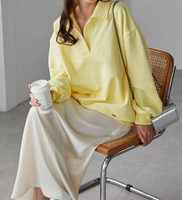 RANAN（ラナン）の「あったか裏起毛衿付きオーバーサイズスウェット（トレーナー・スウェット）」｜詳細画像