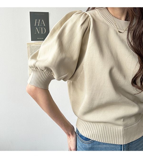 GeeRA（ジーラ）の「パフスリーブニットプルオーバー（ニット・セーター）」｜詳細画像