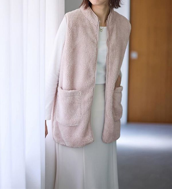 LAVIENNE（ラヴィエンヌ）の「ふわふわ暖かフリースベスト（ベスト）」｜詳細画像