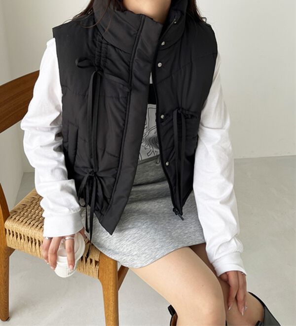 「リボンフェイクダウンベスト（ベスト）」｜詳細画像