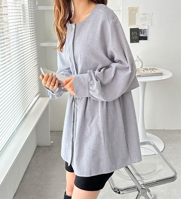 GeeRA（ジーラ）の「羽織にもなる！ペプラムシャツチュニック（チュニック）」｜詳細画像