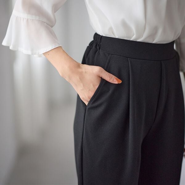 GeeRA（ジーラ）の「【２点セット】ニットツイードペプラムジャケットセットアップスーツ（パンツスーツ）」｜詳細画像