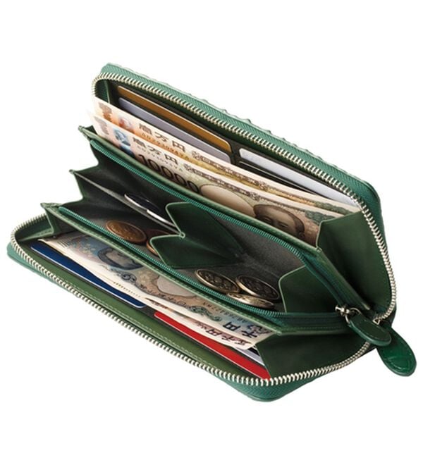 「希少なクラウン付きクロコラウンド長財布（メンズ財布・パスケース）」｜詳細画像