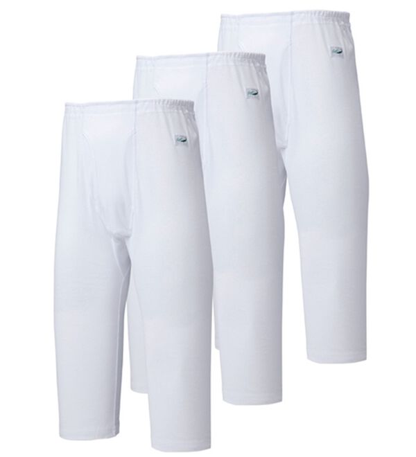 「【３枚組】＜クロコダイル＞肌に優しい綿１００％ケアコットン（Ｒ）　ステテコ（メンズ靴下・タイツ）」｜ホワイト3枚組