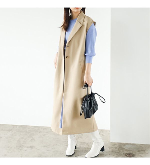 GeeRA（ジーラ）の「前後２ＷＡＹプリーツニットワンピース（ニットワンピース）」｜詳細画像