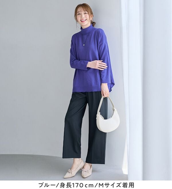 Viola e Viola（ヴィオラ エ ヴィオラ）の「ゆったり着られるハイネックニットチュニック（チュニック）」｜詳細画像