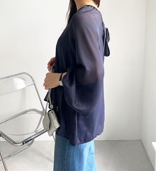 GeeRA（ジーラ）の「バックリボンシアーブラウス（ブラウス）」｜詳細画像