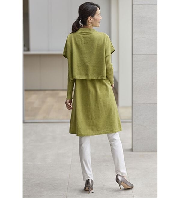 BELLUNA（ベルーナ）の「リブ使いベストデザインニットアンサンブル（チュニック）」｜詳細画像