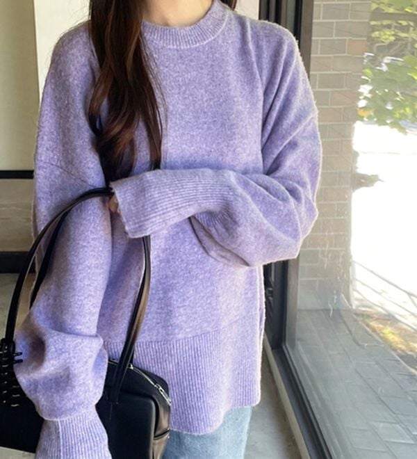 GeeRA（ジーラ）の「ゆるっと柔らか！袖ボリュームメランジニット（ニット・セーター）」｜詳細画像