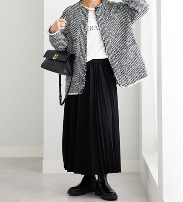 BELLUNA（ベルーナ）の「ツイードノーカラージャケット（ノーカラージャケット）」｜詳細画像