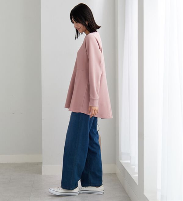 BELLUNA（ベルーナ）の「裏起毛ふくれジャカードペプラムチュニック（チュニック）」｜詳細画像