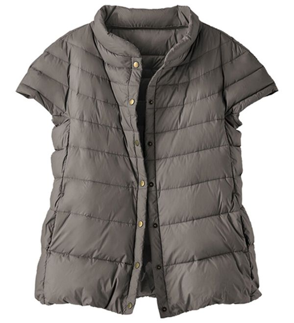 BELLUNA（ベルーナ）の「軽量ダウンデザインキルトベスト（ベスト）」｜モカパープル