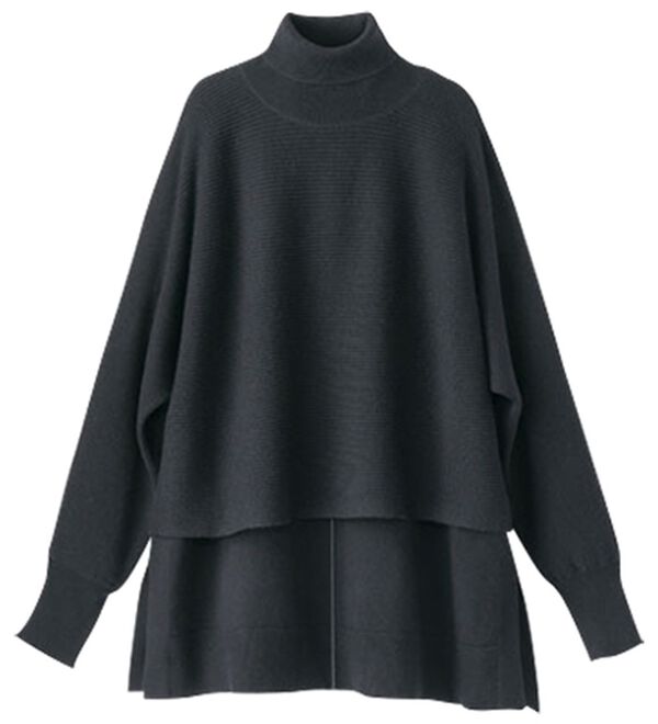 BELLUNA（ベルーナ）の「着回し自在！ニットベストアンサンブル（アンサンブル）」｜黒