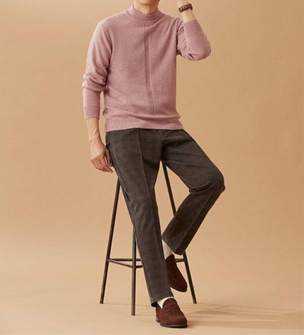 「アルパカ入りスマートセーター（メンズニット・セーター）」｜詳細画像