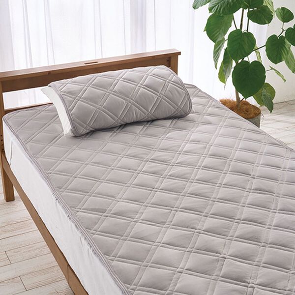 「ベルクールプレミアム強力除湿＆防ダニ快適敷パッド（敷パッド）」｜グレー