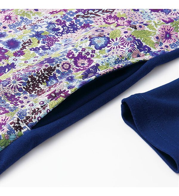 VINNO（ヴィノ）の「リバティプリント・異素材切替チュニック（チュニック）」｜詳細画像