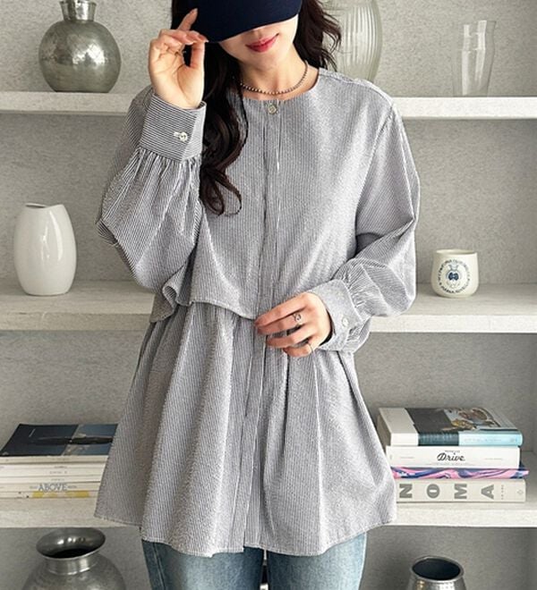 GeeRA（ジーラ）の「羽織にもなる！ペプラムシャツチュニック（チュニック）」｜詳細画像