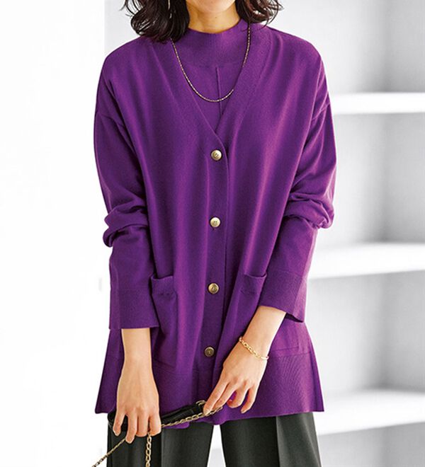 BELLUNA（ベルーナ）の「【２点セット】カーディガンアンサンブル（アンサンブル）」｜詳細画像