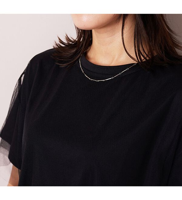 BELLUNA（ベルーナ）の「【Ｌａｇｒｉｌｕａ】総チュール重ねプルオーバー（カットソー）」｜詳細画像